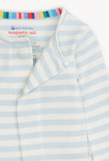 Magnetic  Me Blue Stripe Organic Cotton Footie