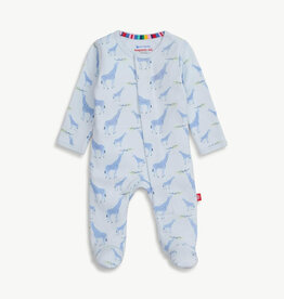 Magnetic  Me Blue Jolie Giraffe Organic Cotton Magnetic Footie