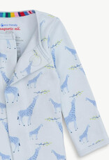 Magnetic  Me Blue Jolie Giraffe Organic Cotton Magnetic Footie