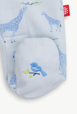 Magnetic  Me Blue Jolie Giraffe Organic Cotton Magnetic Footie