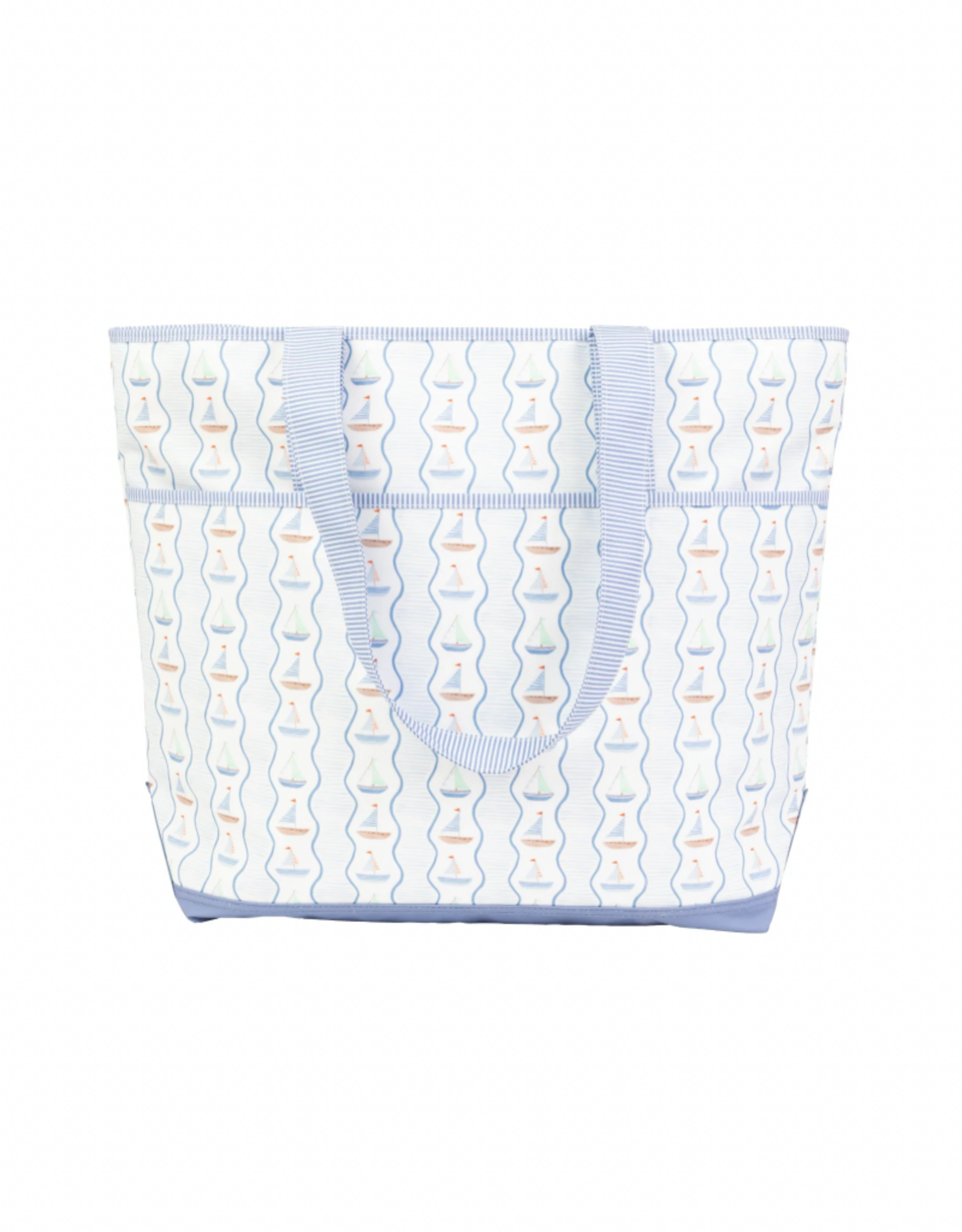 Apple of My Isla The Beach Bag- Sailboats