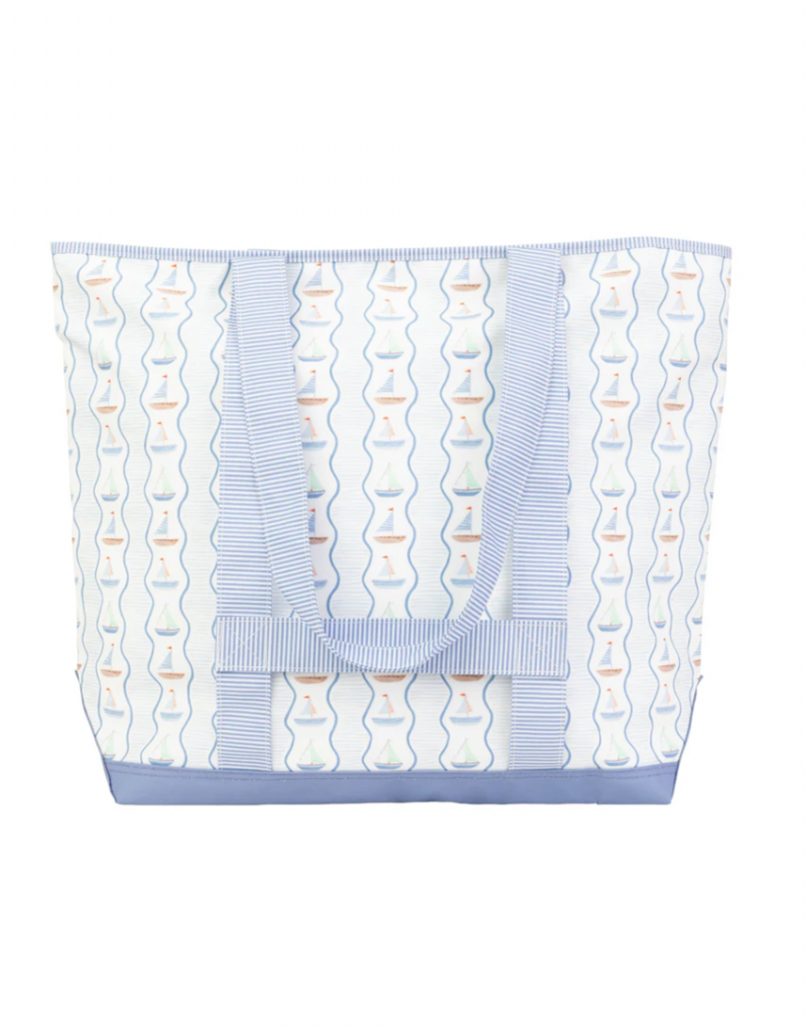 Apple of My Isla The Beach Bag- Sailboats