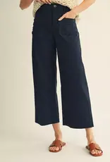 Navy Scallop Pocket Pant