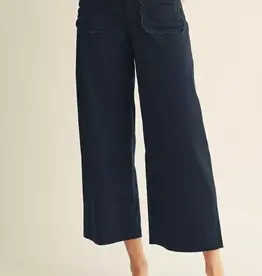 Navy Scallop Pocket Pant
