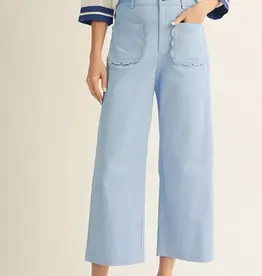 Blue Scallop Pocket Pant