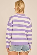 Mardi Party Striped Knit Sweater
