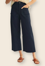 Navy Scallop Pocket Pant