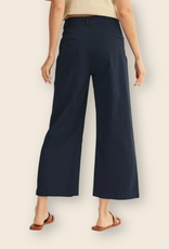 Navy Scallop Pocket Pant