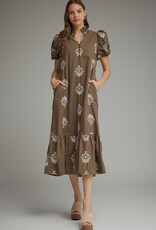 Botanical Embroidered Dress