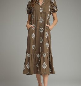 Botanical Embroidered Dress
