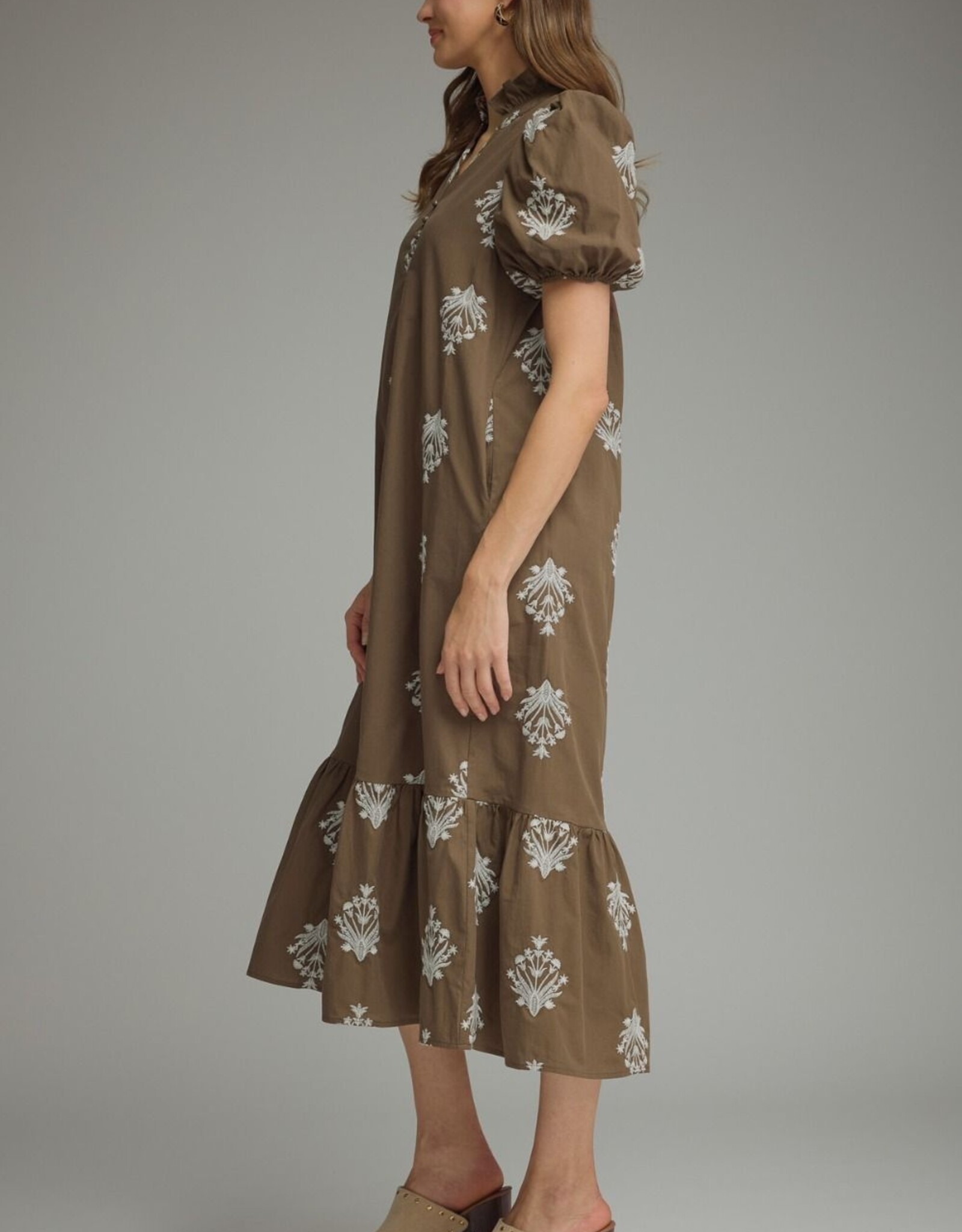 Botanical Embroidered Dress