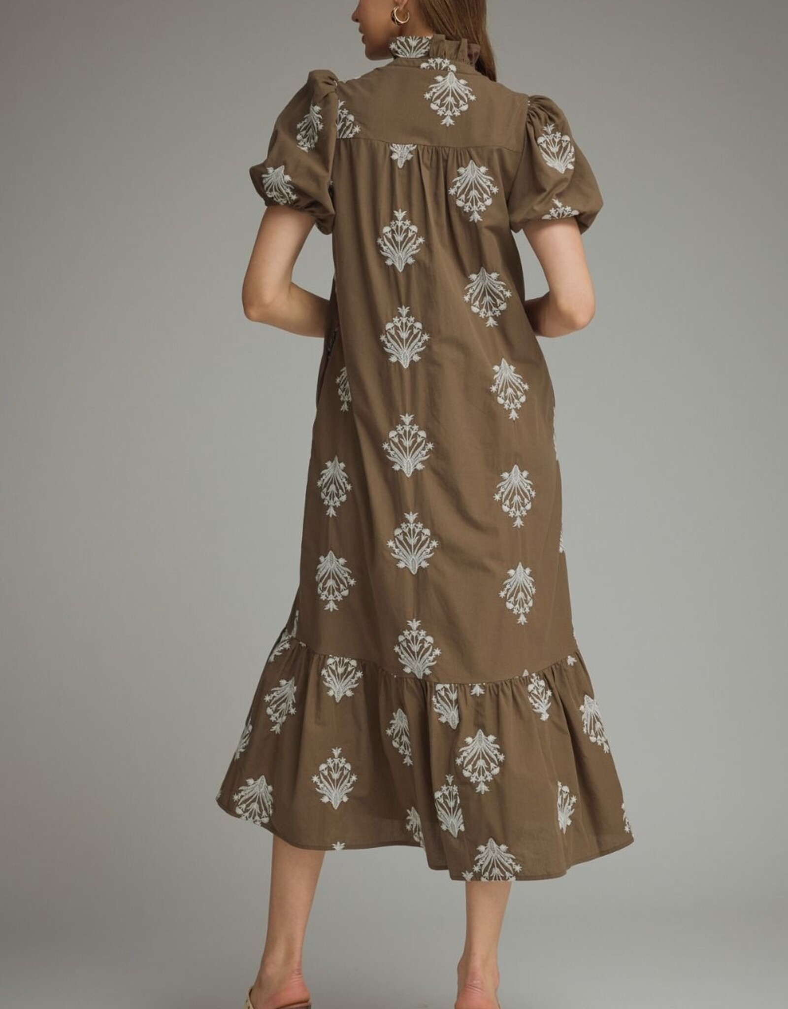 Botanical Embroidered Dress