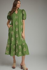 Botanical Embroidered Dress