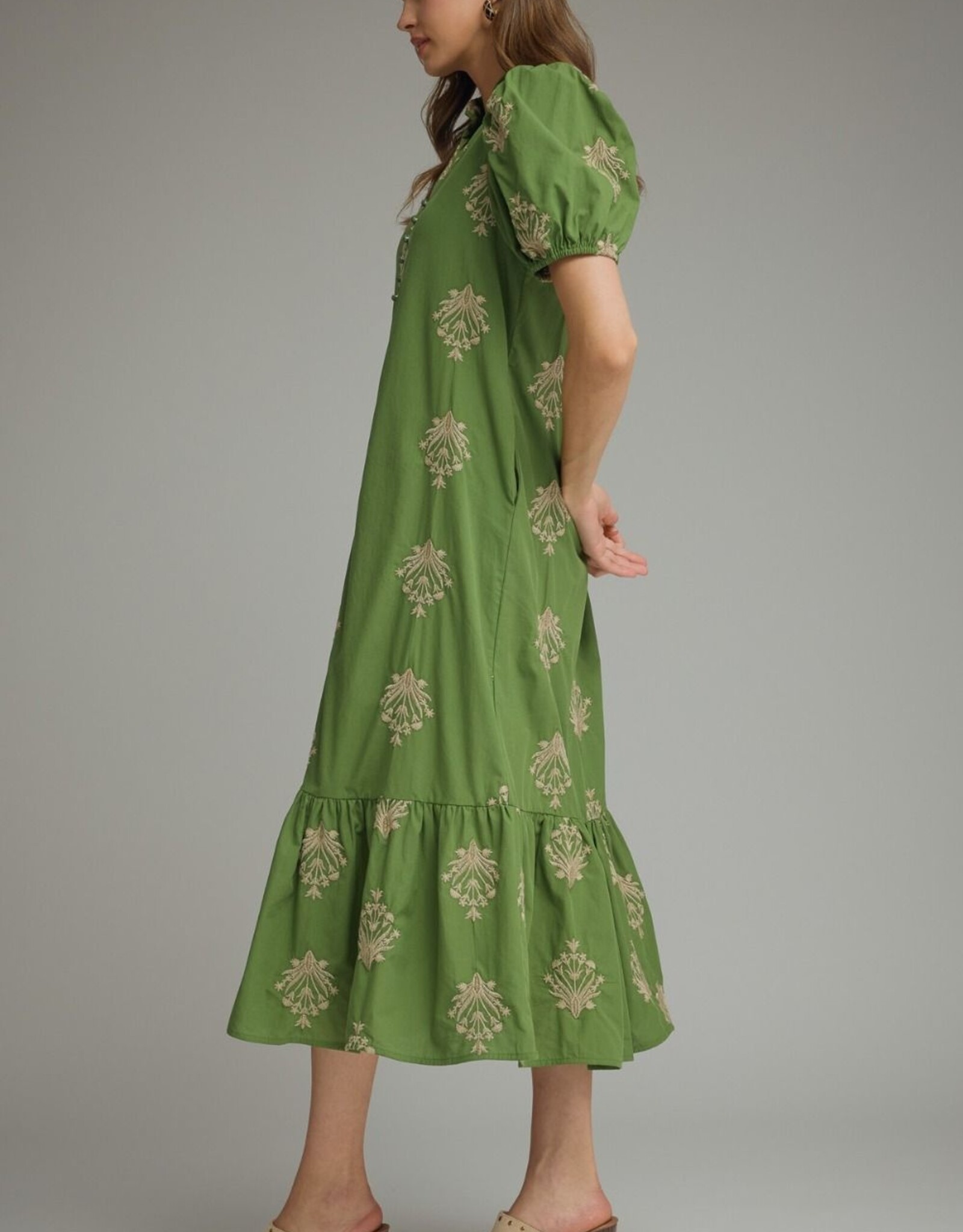 Botanical Embroidered Dress
