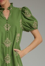 Botanical Embroidered Dress