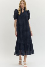 Eyelet Midi Dress