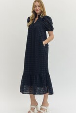 Eyelet Midi Dress