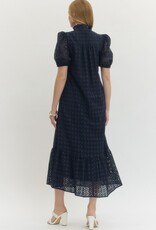 Eyelet Midi Dress