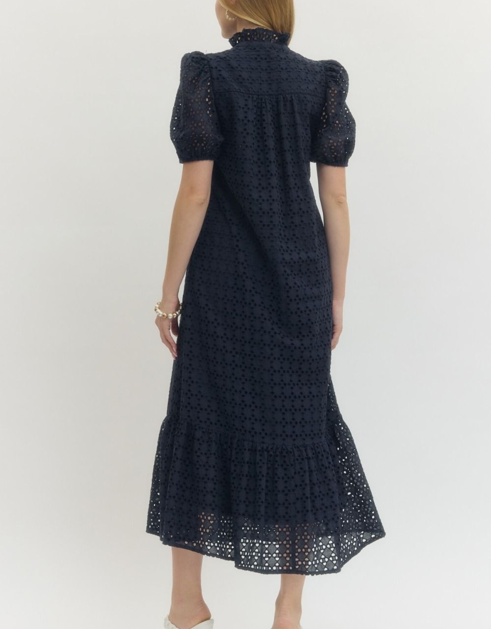 Eyelet Midi Dress