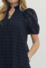 Eyelet Midi Dress