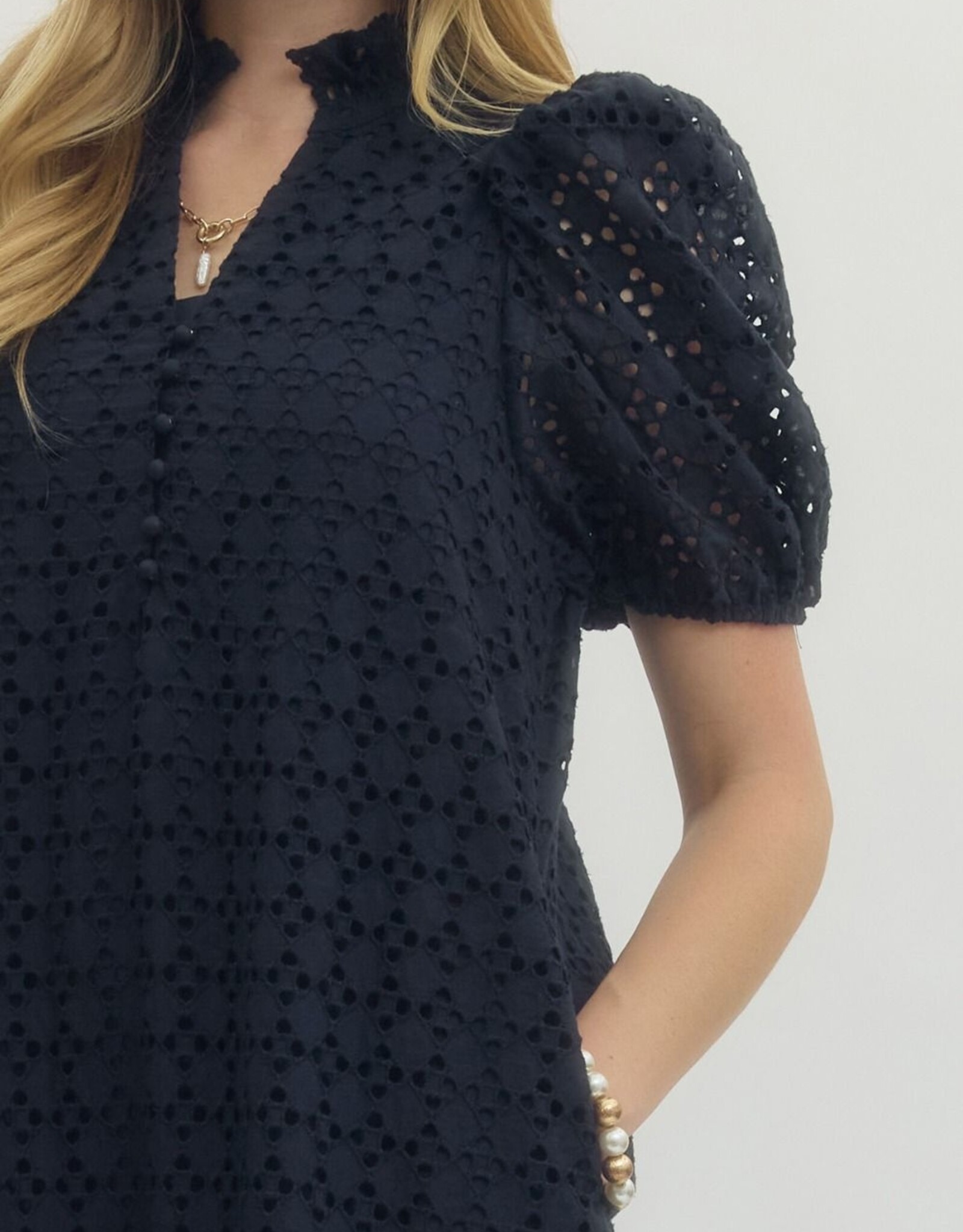 Eyelet Midi Dress
