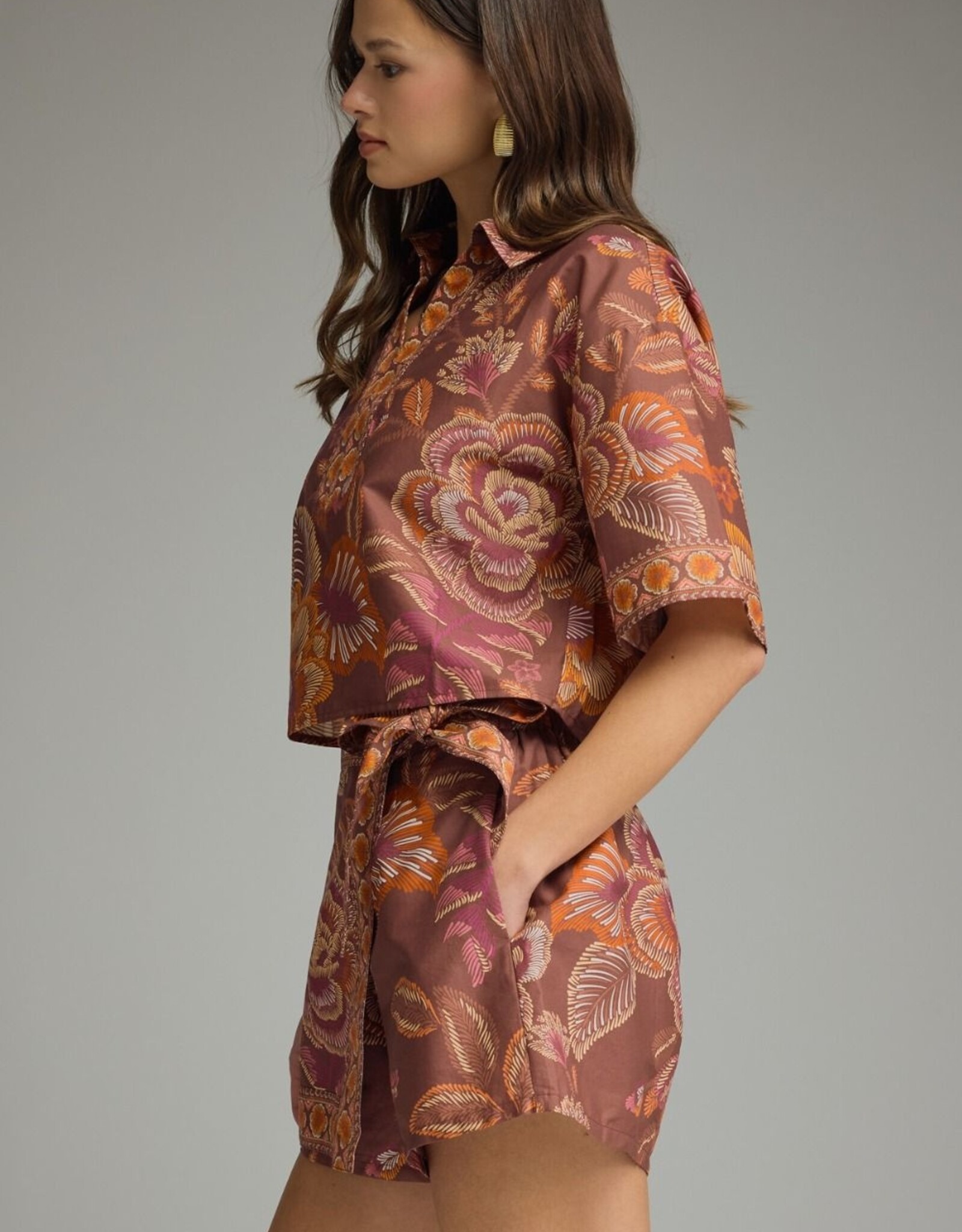 Terra Cotta Botanical Skort Set