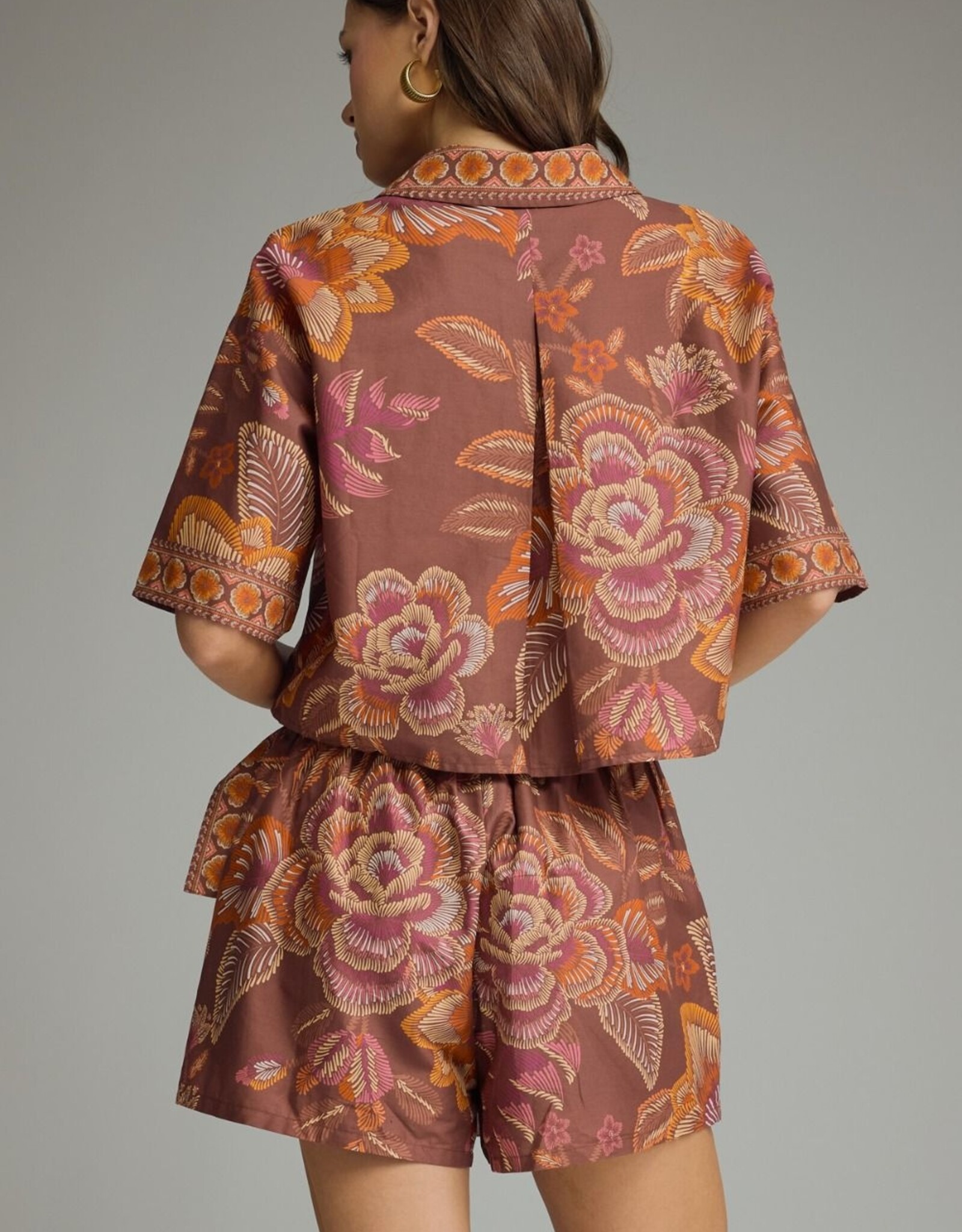 Terra Cotta Botanical Skort Set