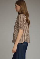 Brown Gingham Blouse