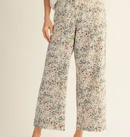 Blush Floral Wide Leg Pant
