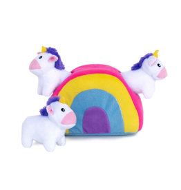 Zippy Paws - Unicorn Rainbow Burrow Toy