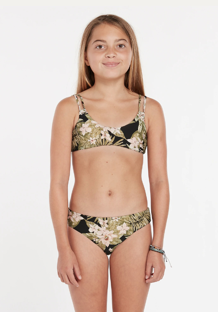 VOLCOM On Tropic Crop Bikini Set Girls Multi - Freeride Boardshop