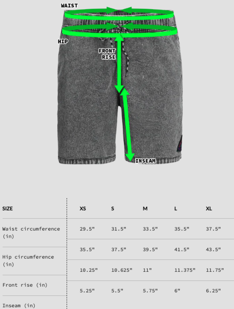 Pit Viper Pit Viper Acid Wash Court Shorts