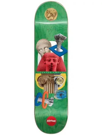 Almost Almost Youness Relics R7 Green 8.0 Skateboard Deck