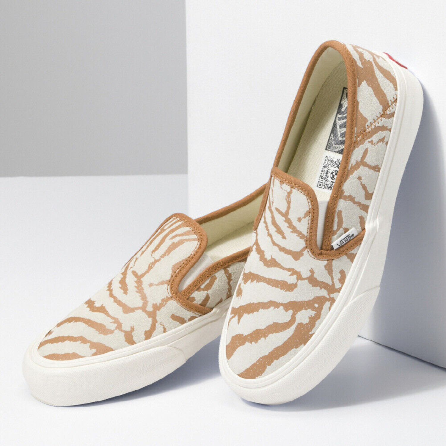 Vans Slip-On VR3 SF Tiger Shell Shoes - Brown/Natural - SOLNIX