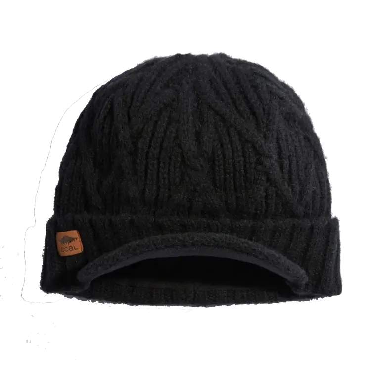 Coal Coal The Yukon Cable Knit Wool Brim Beanie
