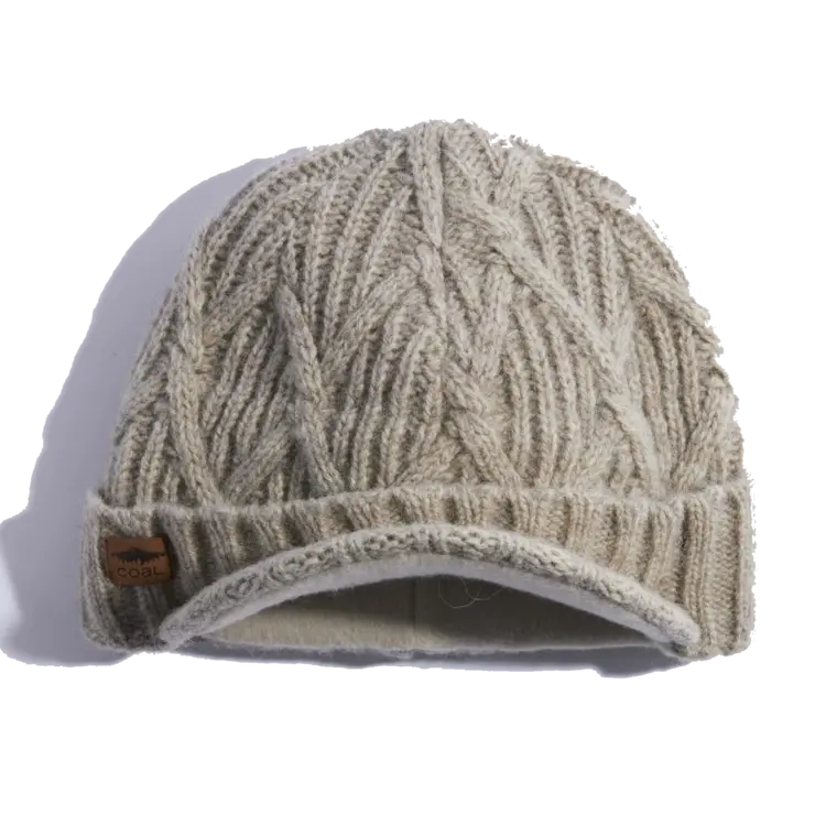 Coal Coal The Yukon Cable Knit Wool Brim Beanie