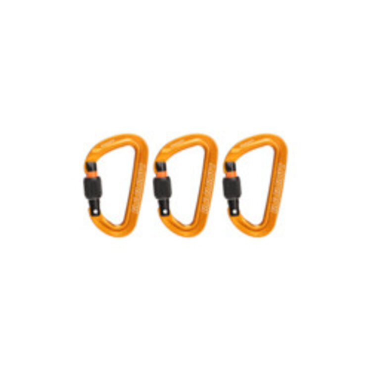 Mammut Mammut Sender Screwgate 3 Pack Carabiners - Screw Gate Gold
