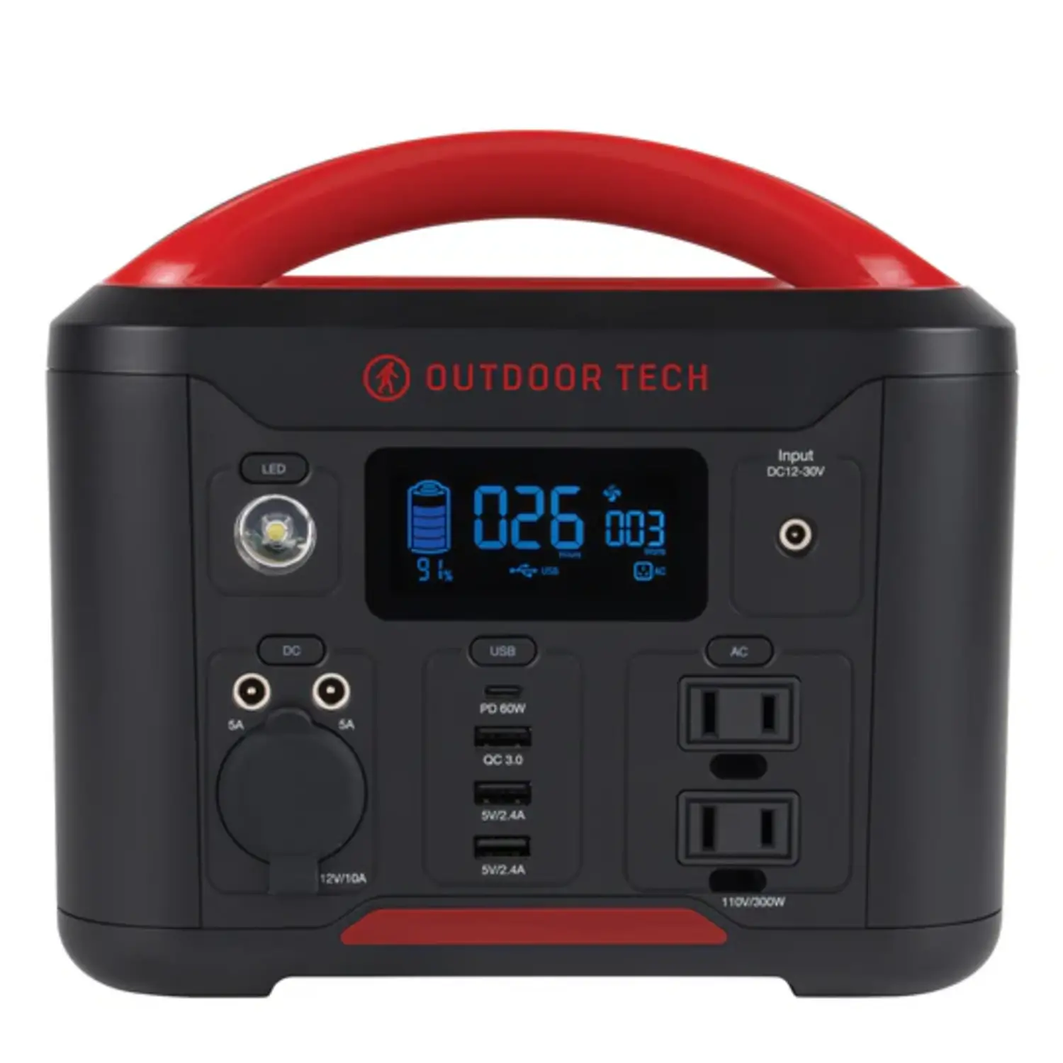 Outdoor Tech GRIZZLY 296W Portable Power Station - SOLNIX