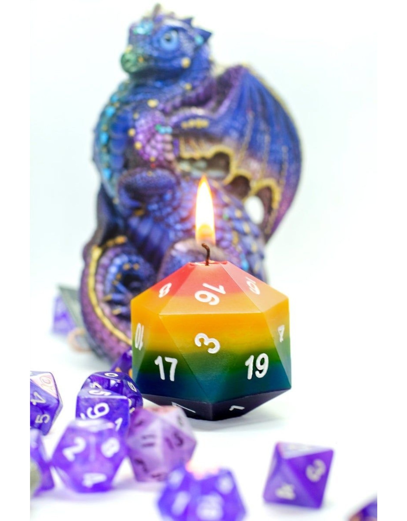 Pride Flag DnD Dice Candle