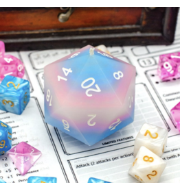 Trans Flag Dnd Dice Candle