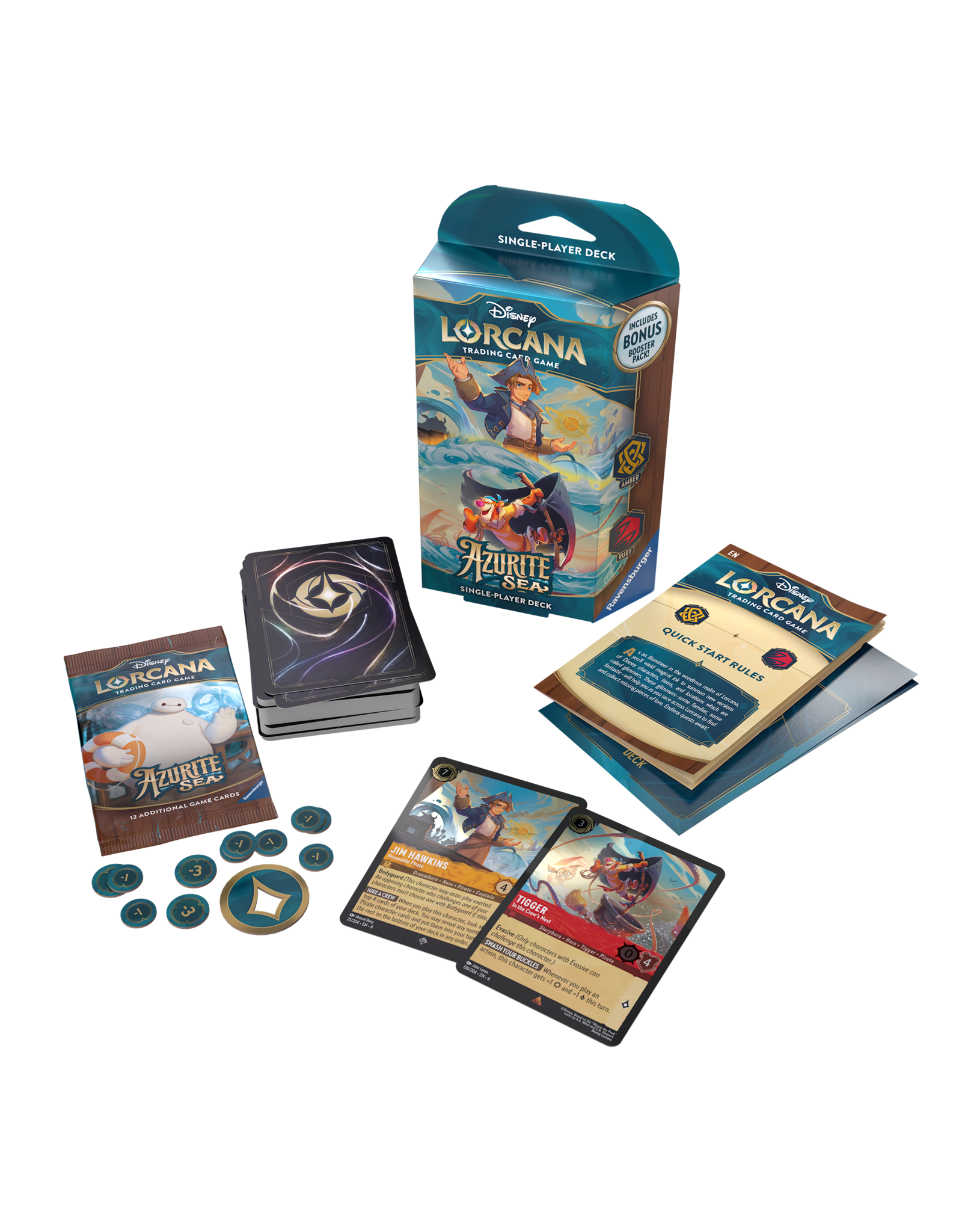 Disney Lorcana: Azurite Sea Starter Deck: Amber & Ruby