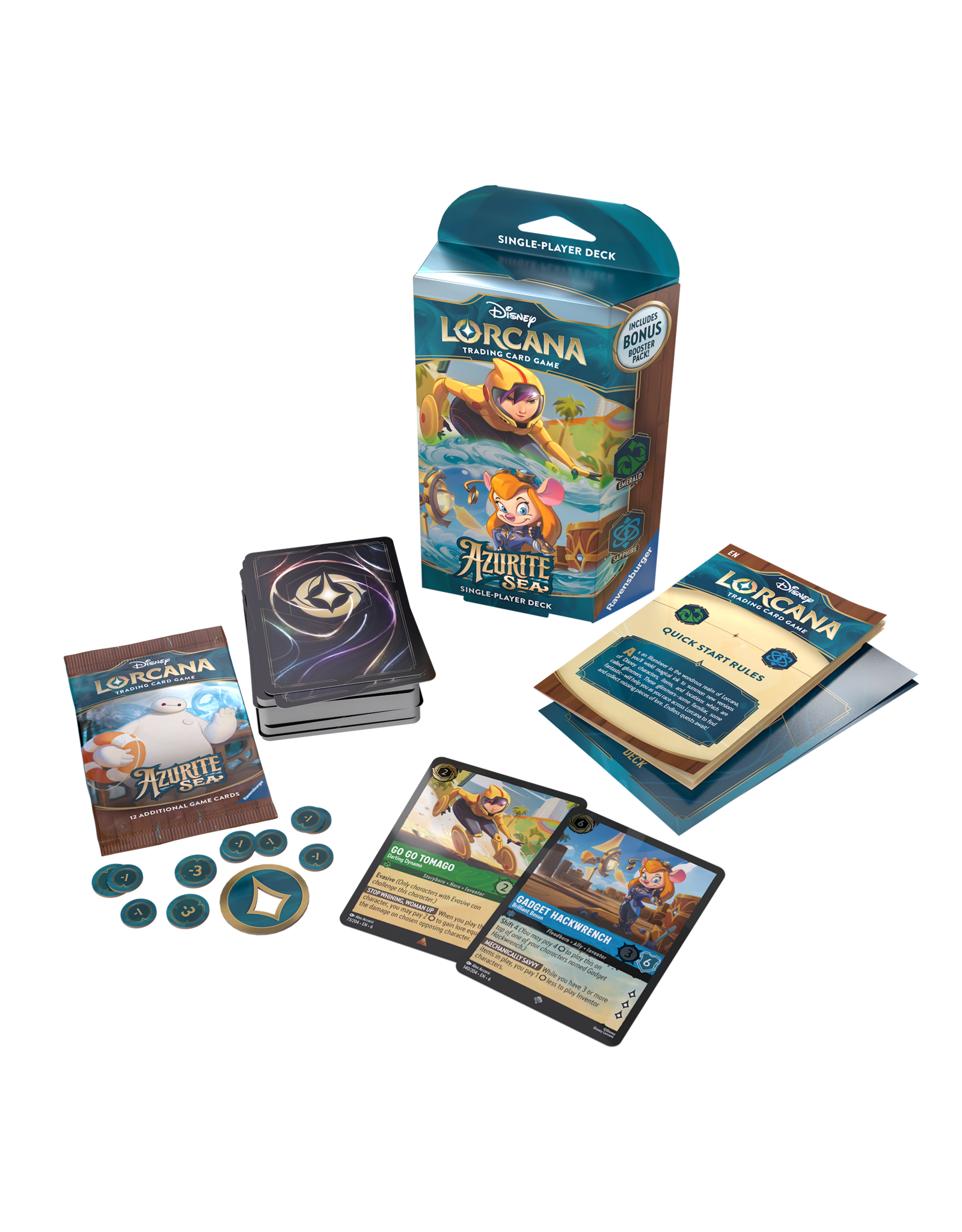 Disney Lorcana: Azurite Sea Starter Deck: Emerald & Sapphire