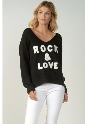 Elan Rock & Love V-neck Sweater