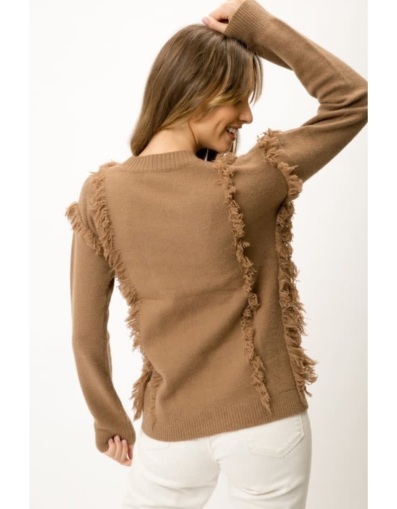 Mystree Mystree Fringe Detail Pullover Sweater