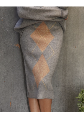 Hem & Thread Argyle Sweater Skirt