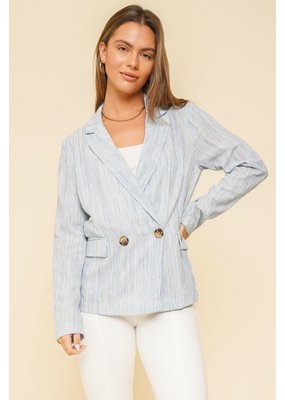 Hem & Thread Vintage Stripe Side Lace Jacket