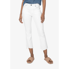 KUT Kut Kelsey High Rise Ankle Flare Step Raw Hem