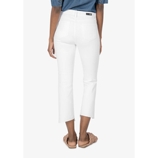 KUT Kut Kelsey High Rise Ankle Flare Step Raw Hem