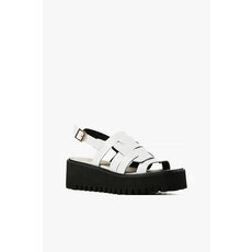 All Black All Black Woven Buckle Flatform Sandal