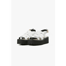 All Black All Black Woven Buckle Flatform Sandal